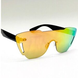 Shield Sunglasses Multi Mirrored Lens Visor Futuristic Fashion Sun Glasses Gafas